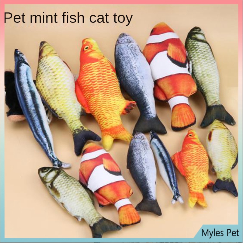 ตุ๊กตาปลาจําลองของเล่นสําหรับสัตว์เลี้ยงแมวแมว