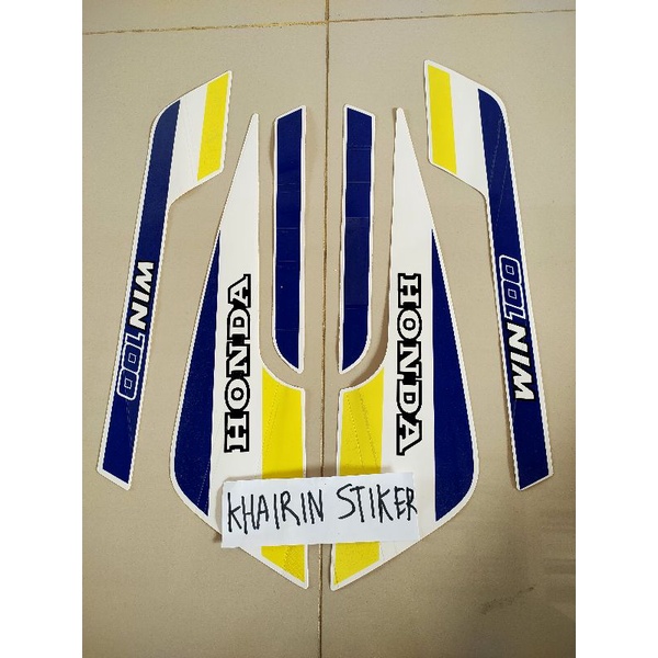 UNAGU Honda win 1991 91 สติ๊กเกอร์แถบสีม่วง