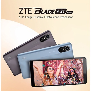 ZTE Blade A31 Plus จอ 6" Ram 2GB Rom 32GB กล้องหน้า 2MP กล้องหลัง 5MP แบตเตอรี่ : 3000mAh ประกันศูนย์ 1 ปี