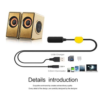 SALE 🎶ลำโพงคอมพิวเตอร์💻 📲  ลำโพงโน้ตบุ้ค Stereo Speaker ลำโพงตั้งโต๊ะ รุ่น FnF20480 สีทอง,สีดำ