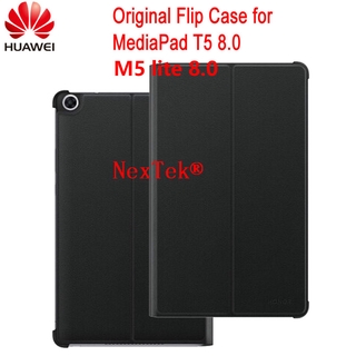 แท้100% HUAWEI Honor Tablet 5 8.0 inch Tablet Case for MediaPad T5 8.0 inch M5 lite 8.0 inch Official PU Stand Protective Folding Leather Tablet Cover M5 lite 8.0 นิ้วอย่างเป็นทางการ PU Stand ป้องกันพับหนังแท็บเล็ต Cover