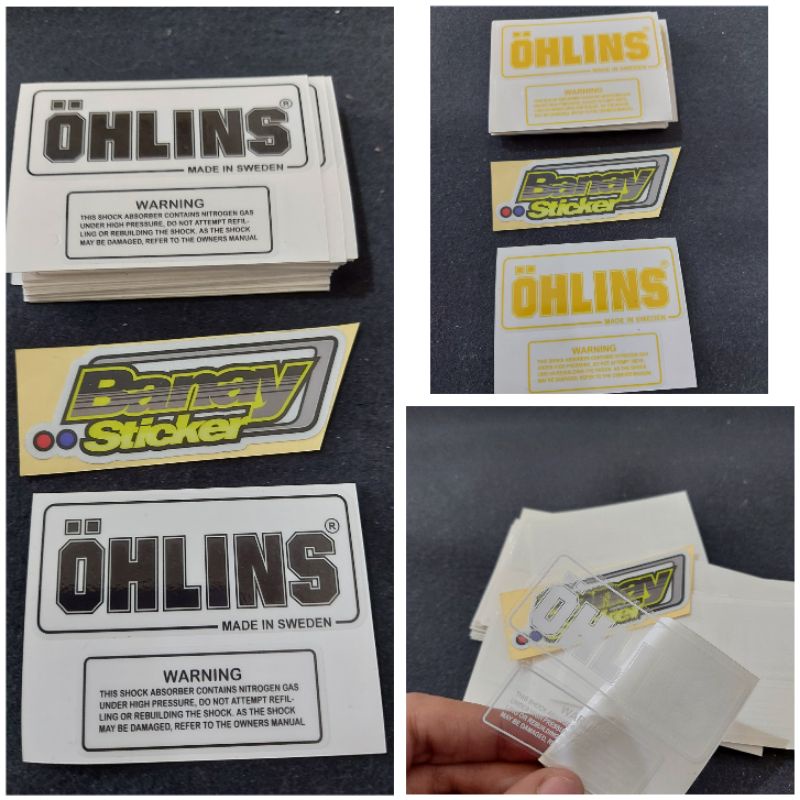 สติ๊กเกอร์ OHLINS SHOCK TRANSPARENT