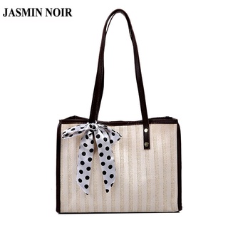 Jasmin Noir กระเป๋าสะพายไหล่กระเป๋าถือสําหรับสตรีขนาดเล็กติดโบว์