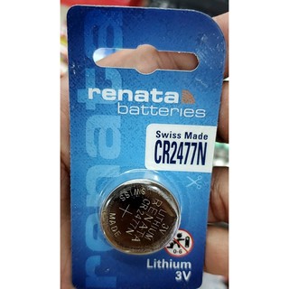 ถ่าน Renata CR2477N Lithium 3V 1ก้อน Made in Switzerland ของใหม่ ของแท้