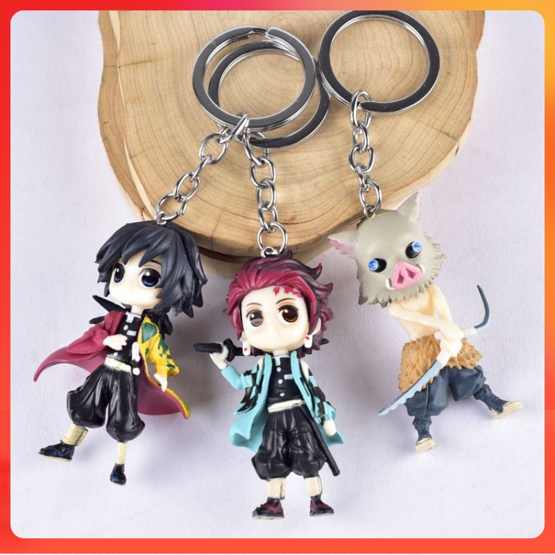 DEMON SLAYER พวงกุญแจ DEMON SLAYER ANIME KEYCHAIN FEMON SLAYER 3D ญี่ปุ่น DEMON SLAYER
