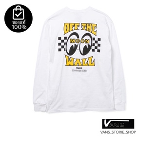 เสื้อVANS X MOONEYES LONG SLEEVE T-SHIRT WHITE  สินค้ามีประกันแท้