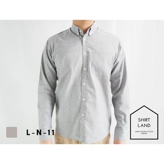 คอปก/แขนยาว(สีอ่อน) 2XL-4XL ผ้า OXFORD ไซส์ใหญ่ - SHIRT LAND เสื้อเชิ้ตผู้ชายแขนสั้น เสื้อคนอ้วน Big size