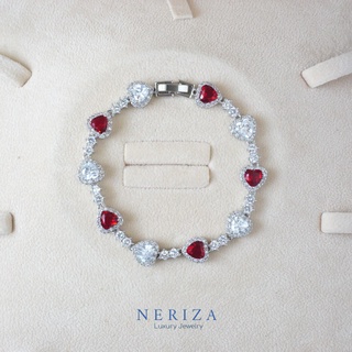 Neriza Jewelry/ ข้อมือเพชรออกงานเพชรสังเคราะห์ ประกายเทียบเท่าเพชรแท้ NB009