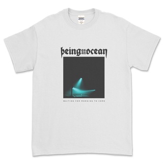 ROUND คอลูกเรือเสื้อยืด ลาย Being AS OCEAN - WAITING FOR MORNING TO COME สําหรับผู้ชาย-4XL