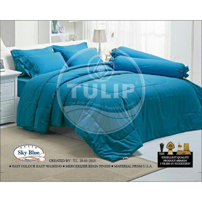ผ้าปูที่นอนไม่รวมนวม ทิวลิป(Tulip) สีพื้น