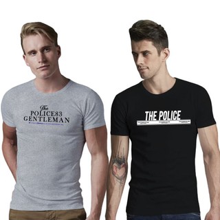 Police Extrasize  เสื้อยืดคอกลม ทรง Slim fit พอดีตัว สีขาว,ดำ,เทา, ใส่ได้ทั้งผุ้ชาย/ผู้หญิง (รหัส : X137,X138)