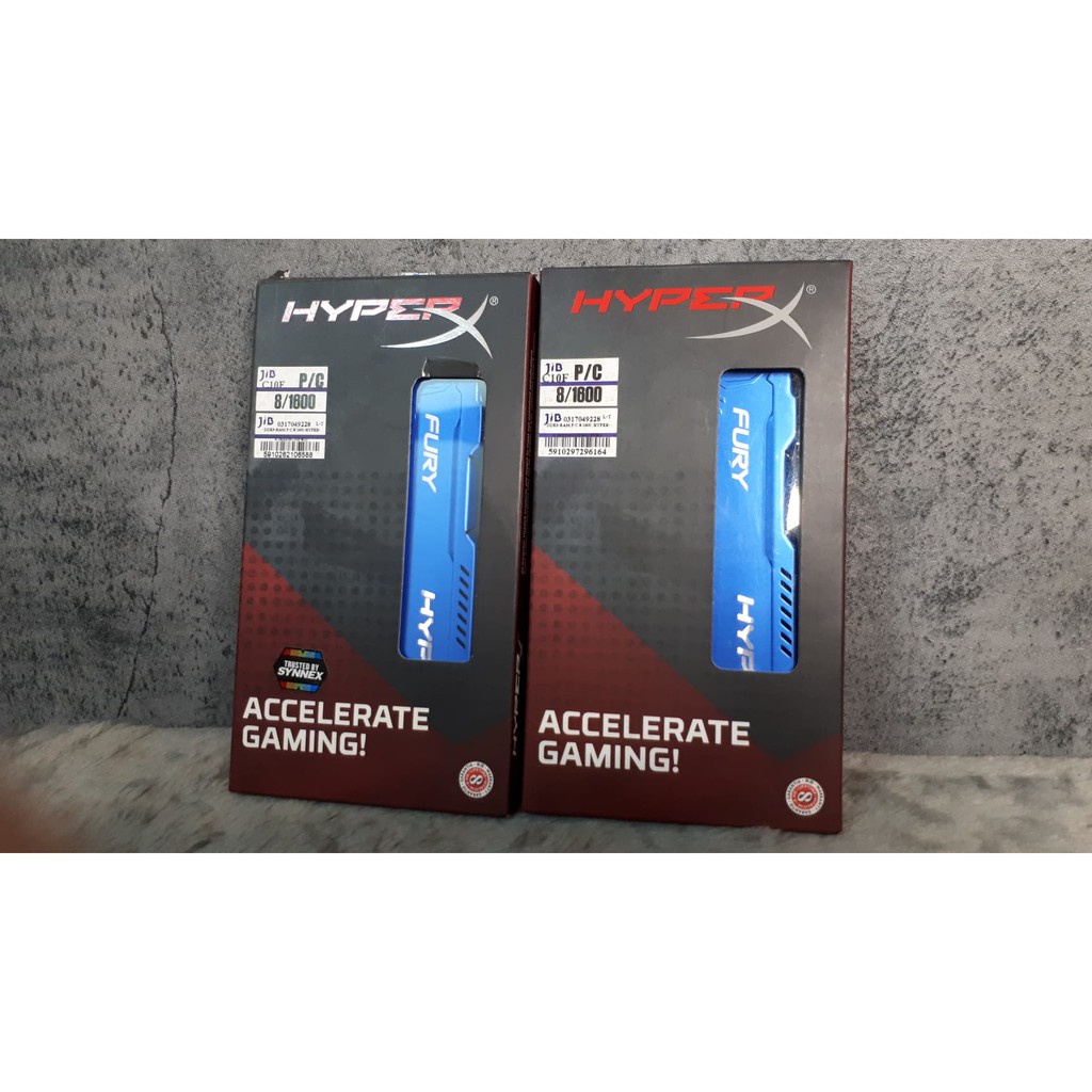 8GB (8GBx1) DDR3/1600 RAM PC (แรมพีซี) KINGSTON HyperX FURY BLUE (HX316C10F/8)