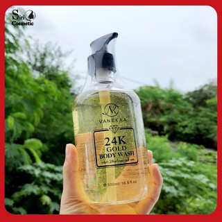 Vanekaa 24K Gold Body Wash วานีก้า เจลอาบน้ำทองคำ 24เค โกลด์ บอดี้ วอช ผิวขาว กระจ่างใส 500ml