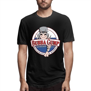 ใหม่ Bubba Gump Shimp Circolare เสื้อยืด ผ้าฝ้าย สีดํา แฟชั่นสําหรับผู้ชาย