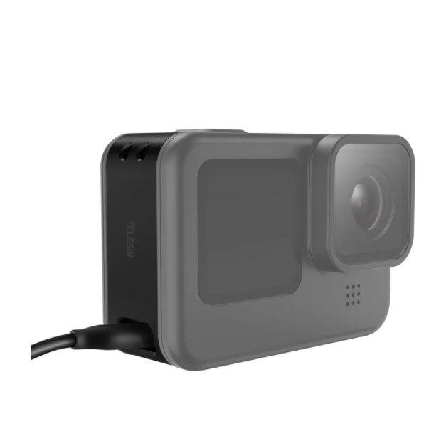 Telesin ฝาปิดแบตแบบมีช่องชาร์จแบต Battery Cover With Charging สำหรับ GOPRO 13/12/11/10/9