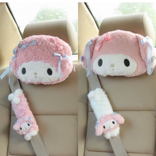 setหมอนรองคอ และหุ้มเบลท์ My Melody และPiano  (แยกลาย)