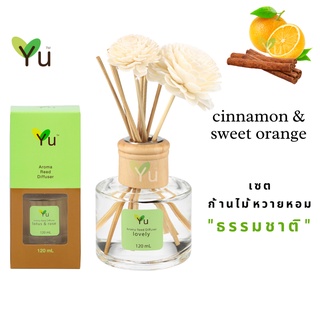 🌟🎁 ก้านไม้หอม120 ml. กลิ่น Cinnamon &amp; Sweet Orange กลิ่นซินนามอล &amp; ส้ม กลิ่นหอมหวานชื่นใจมาก