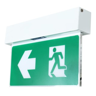 แผ่นป้ายทางออกฉุกเฉิน DELIGHT BLA1 ป้าย ศรซ้าย คนซ้าย EMERGENCY EXIT SIGN DELIGHT BLA2 PERSON EXIT THROUGH DOORWAY LEFT