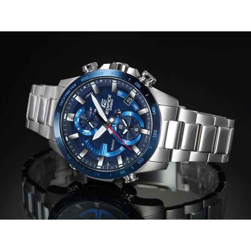 Win Watch Shop Casio Edifice รุ่น EQS900DB2AV นาฬิกาข้อมือผู้ชาย สายสแตนเลส ใช้พลังงาน Solar ของแท้ ประกัน CMG 1 ปีเต็ม