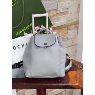 Longchamp Le Pliage Cuir Xs Leather BackpackColor: Grey