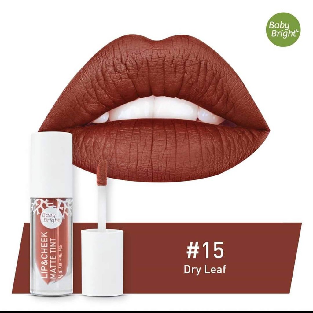 เบอร์15 DryLeaf Baby Bright Lip & Cheek Matte Tint 2.4g เบบี้ไบร์ท ลิปแอนด์ชีคแมทท์ทินท์ By Karmart Cathy Doll​