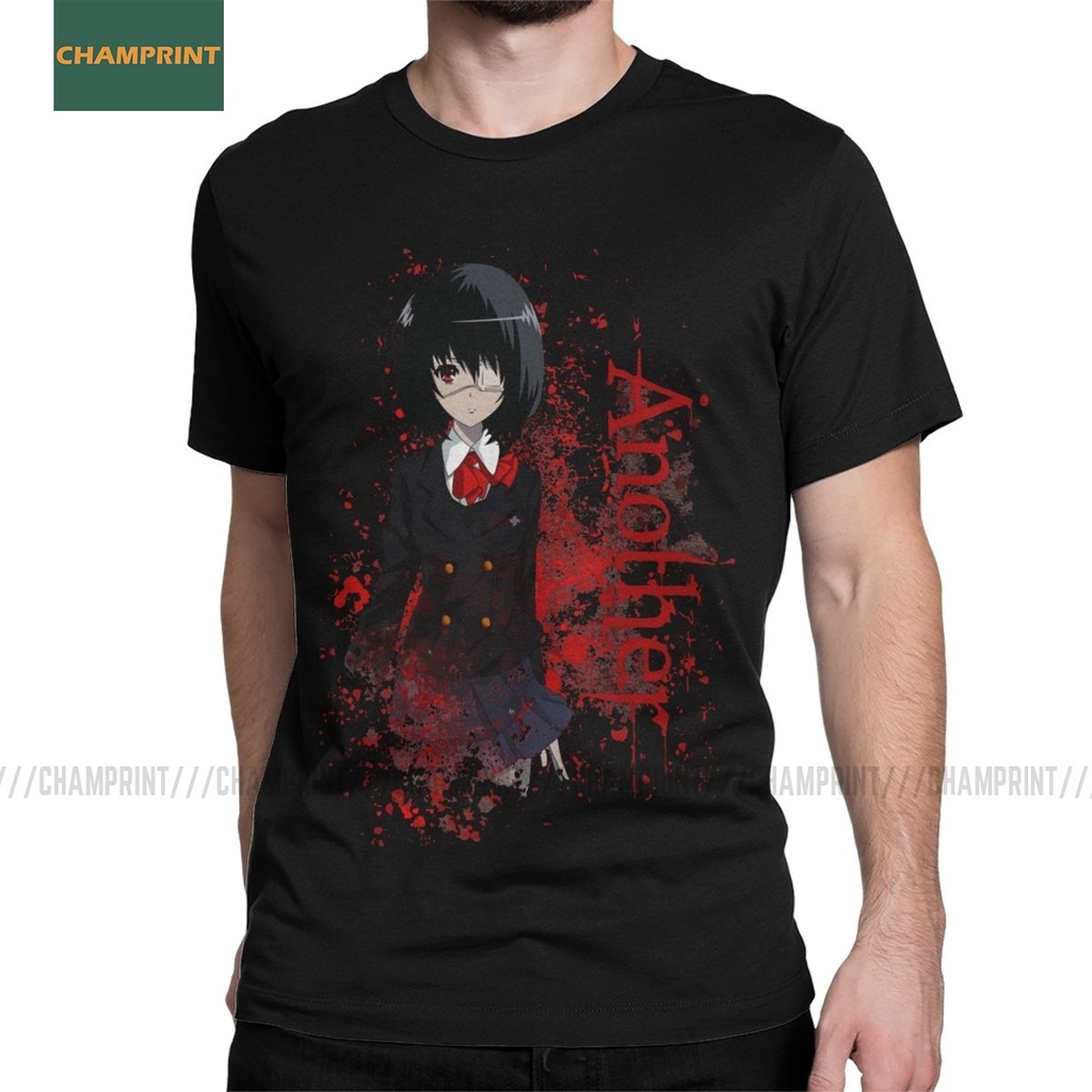 Another Mei Misaki Men T เสื้อ Kouichi Sakakibara มังงะเลือด Dark School Akazawa Izumi Waifu Tees เส