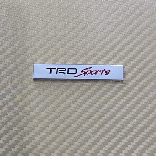 โลโก้* เพลท TRD sports งานโลหะ ( ขนาด* 1 x 5.9 cm )ราคาต่อชิ้น