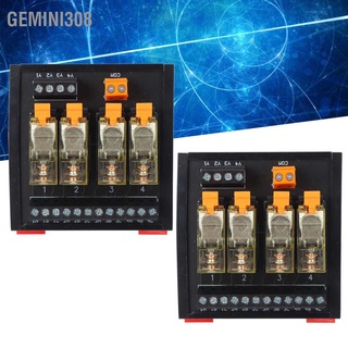 Gemini308 บอร์ดโมดูลรีเลย์ควบคุม Dc Plc เมาท์รางดิน 4 ช่อง 1 No Nc Bem1S‐4Mz Ac 250V 2 ชิ้น