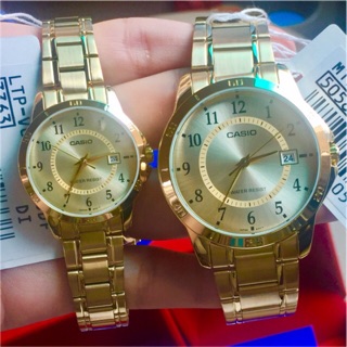 นาฬิกาคู่รัก Casio Standard Analog รุ่น MTP-V004G-9BDF และรุ่น LTP-V004G-9BD