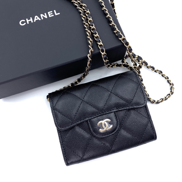 New Chanel Wallet with chain caviar GHW