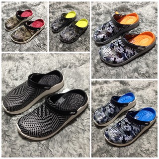 รองเท้าลำลองผู้ใหญ่ (งานแฟชั่น) สไตล์ Crocs LiteRide Clog ลายกราฟฟิก