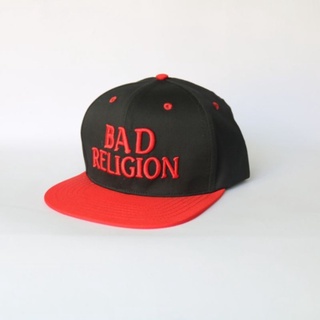 Snapback หมวก BAD RELIGION สีดํา สีแดง สําหรับผู้ชาย ผู้หญิง