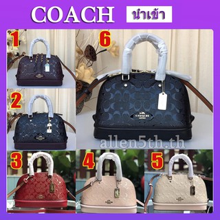 Coach แท้  coach นางสาว กระเป๋าถือ ถุงเชลล์ F55450 กระเป๋าถือ พร้อมสายสะพาย รุ่น