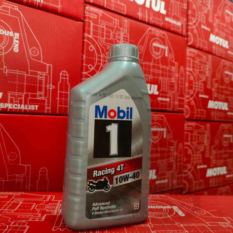 น้ำมันเครื่อง​สังเคราะห์​แท้​ 100% Mobil 1 Racing 4T " 10W40 ปริมาณ 1 ลิตร