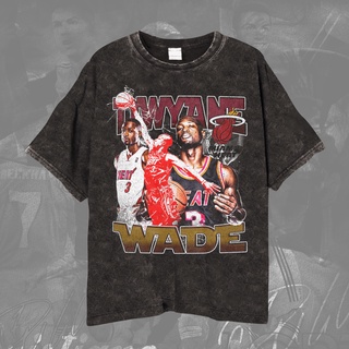 เสื้อยืด ลายบาสเก็ตบอล Nba DWAYNE WADE สไตล์วินเทจ สําหรับผู้ชาย และผู้หญิงS-5XL