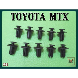 TOYOTA MTX TOOL BOX LOCKING CLIP "BLACK" SET (10 PCS.) (231) // กิ๊บล๊อคกล่องเครื่องมือ (กิ๊บแผงจิ้งหรีด) (10 ตัว)