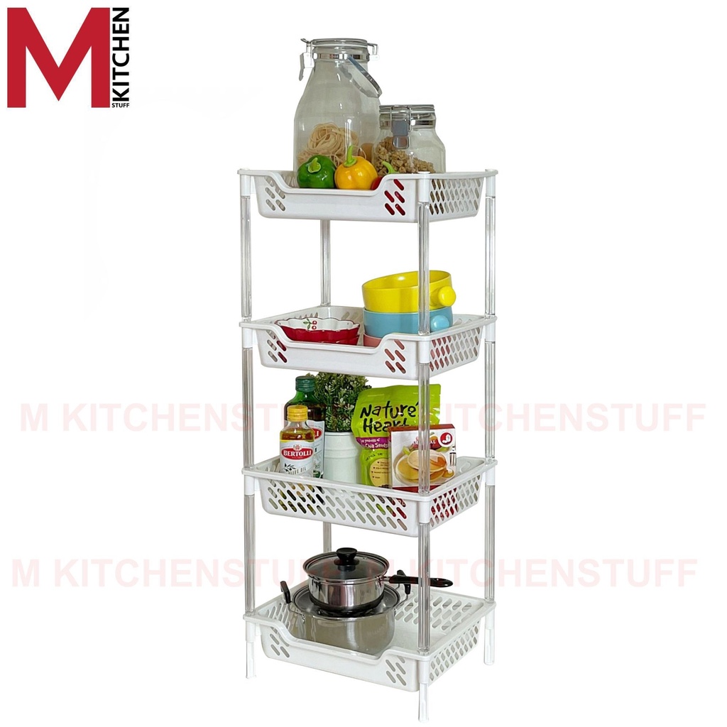 M KITCHEN ชั้นวางของ ชั้นเข้ามุม พลาสติก Keyway มีให้เลือก 4 ขนาด (B3)
