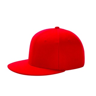 หมวก snapback สีแดงทั้งใบ พร้อมจัดส่ง แบบเต็มใบ