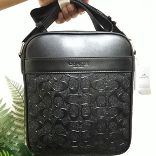 COACH F11741 CHARLES FLIGHT BAG IN SIGNATURE CROSSGRAIN LEATHER