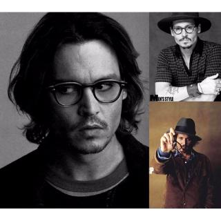 【พร้อมสต็อก】Johnny Depp INS แฟชั่นวงรีกรอบสีลูกอมแว่นกันแดดแว่นตาย้อนยุค