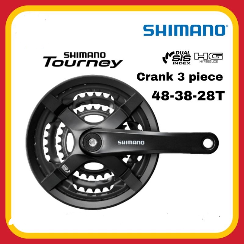 Crank Triple 48-38-28T Shimano TY501 ไม่มี BB ปั่นจักรยาน nn store