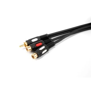 【0.3M/3M/5M】สายสัญญาณเสียง rca male to 2 mono ยาว 1 . 5 เมตร/3 ม./5 ม.