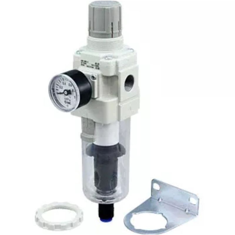 SMC AW40-04BG-A air filter and regulator with gauge ตัวกรองลมและปรับแรงดันลม ชุดกรองลม 1/2"