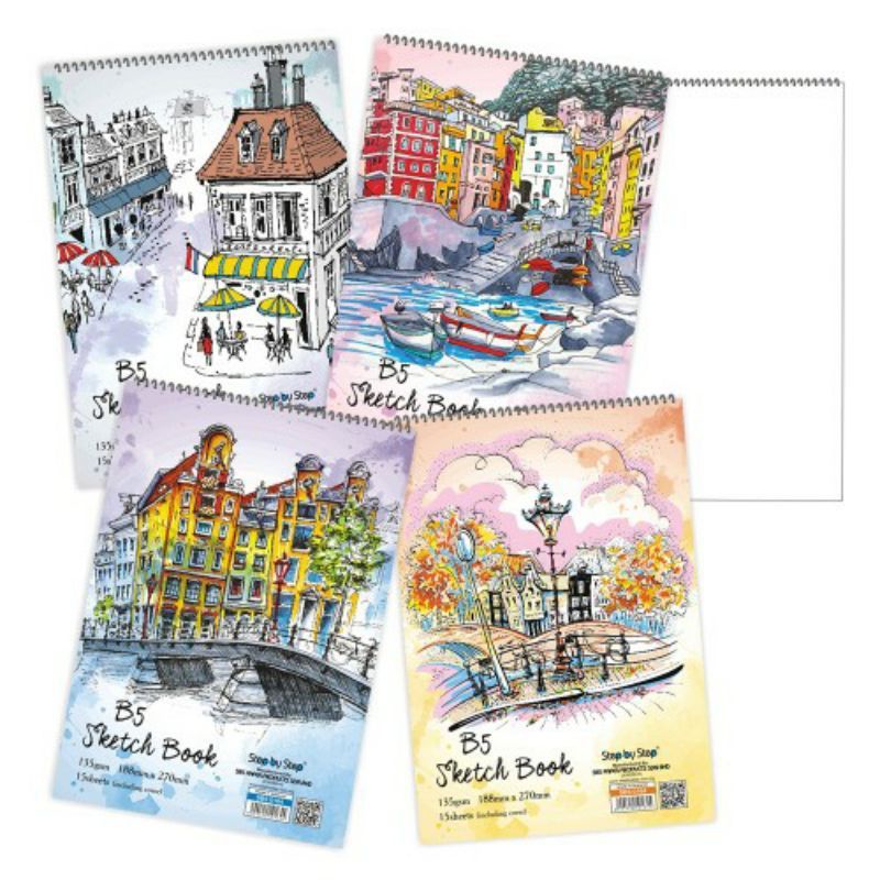 1book B5 SKETCH BOOK 135GSM (15S รวมปก) (188mm X 270mm)