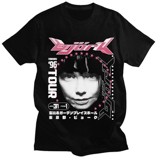 เสื้อยืดแขนสั้น พิมพ์ลายอัลบั้มเพลง 90s Bjork Japan Tour 1996 สไตล์ฮิปฮอป สตรีท เหมาะกับฤดูร้อน สําหรับผู้ชาย#39; s เสื้