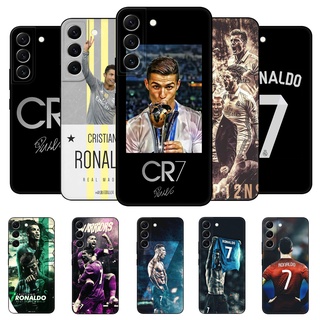 เคสโทรศัพท์ ซิลิโคนนิ่ม Tpu ลาย Cristiano Ronaldo สีดํา สําหรับ Samsung Galaxy S22 Plus Ultra S22 5G A13 4G LTE 5G