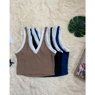 🔥สินค้าพร้อมส่ง🔥เสื้อครอป เสื้อคอวี เสื้อสายฝอ เสื้อเซ็กซี่