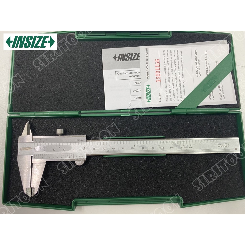 เวอร์เนีย คาลิเปอร์ ขนาด 6 นิ้ว ค่าความละเอียด 0.05mm. INSIZE รุ่น 1205-150S (Vernier Caliper) (**สิ