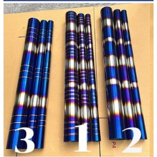 🌺🌺  ท่อสแตนเลส ไดร์สีไทเทเนียม พันลาย  มี 3 แบบ ตาม หมายเลขใ…