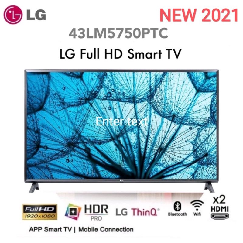 LG Full HD Smart TV ขนาด 43 นิ้ว รุ่น 43LM5750 | Full HD l HDR 10 Pro l LG ThinQ AI Ready (รุ่นใหม่ 2021)